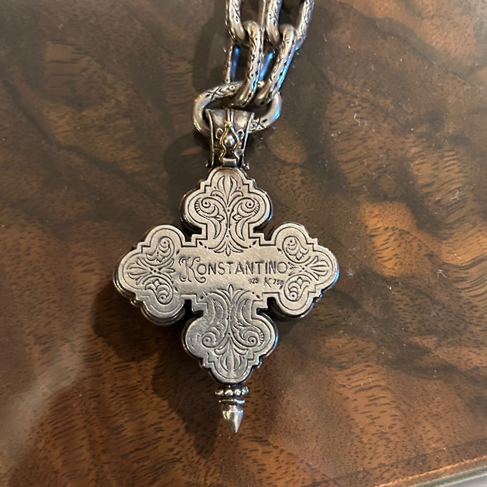 Vintage Konstantino 18Kt and 925 sterling silver necklace - Picture 4 of 12